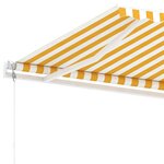 vidaXL Auvent automatique sur pied 600x300 cm Jaune/Blanc