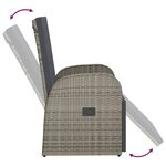 vidaXL Chaises de jardin inclinables coussins lot de 2 Résine tressée