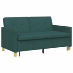 vidaXL Canapé-lit escamotable Vert foncé Tissu