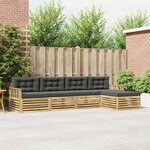 vidaXL Ensemble de canapés d'extérieur 5 pc Blanc et anthracite