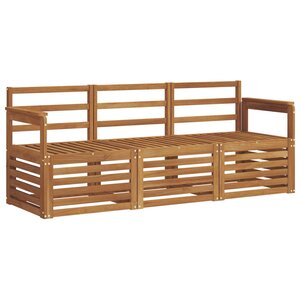 vidaXL Ensembles de canapés 3 pc Naturel Bois d'Acacia Massif
