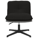 vidaXL Chaise pivotante de bureau noir bouclé comme de la laine tissu