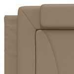 vidaXL Lit Viana avec matelas cappuccino 180x200 cm similicuir