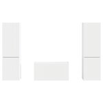 vidaXL Ensemble meuble TV 5 Pièces Blanc Bois d'ingénierie