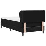 vidaXL Lit à ressorts avec matelas Noir 80 x 200 cm tissu