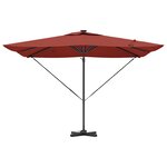 vidaXL Parasol Terre cuite 286 x 284 x 270 cm Aluminium et polyester