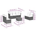 vidaXL Salon de jardin avec coussins 8 Pièces beige résine tressée