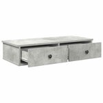 vidaXL Étagère murale avec tiroirs gris béton bois d'ingénierie