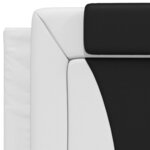 vidaXL Coussin de tête de lit noir et blanc 90 cm similicuir