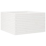 vidaXL Jardinière blanc 80x80x45 5 cm bois de pin massif