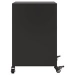 vidaXL Table de chevet noir 36x39x59 cm acier