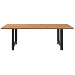 vidaXL Table à manger marron clair bois de chêne massif rectangulaire