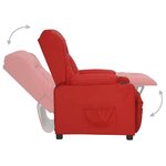 vidaXL Fauteuil inclinable Rouge bordeaux Similicuir
