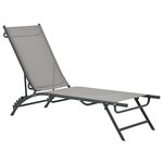 vidaXL Chaises longues lot de 2 Textilène et acier