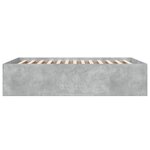 vidaXL Cadre de lit sans matelas gris béton 140x190 cm