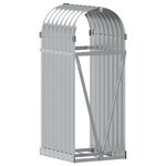 vidaXL Porte-bûches argenté 40x45x100 cm acier galvanisé