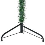 vidaXL Demi sapin de Noël artificiel mince avec support Vert 120 cm