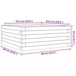 vidaXL Jardinière 60x60x23 cm bois de pin massif