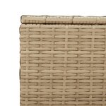 vidaXL Boîte de rangement de jardin mélange beige 984L résine tressée