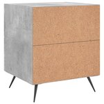 vidaXL Tables de chevet 2Pièces gris béton 40x35x47 5cm bois d’ingénierie