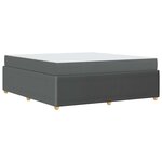 vidaXL Cadre de lit avec matelas Gris foncé 180 x 200 cm tissu