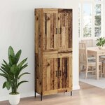 vidaXL Haut Armoire 2 Pièces Bois Ancien Bois d'ingénierie