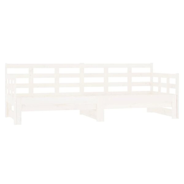 vidaXL Lit coulissant sans matelas blanc 2x(80x200)cm