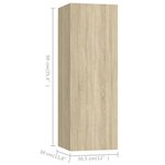 vidaXL Ensemble de meubles TV 8 Pièces Chêne sonoma Bois d'ingénierie