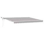 vidaXL Auvent Rétractable Gris clair 400 × 300 cm Polyester et métal