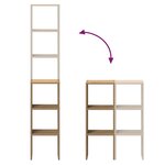 vidaXL Bibliothèques 2 Pièces empilable chêne artisanal bois d'ingénierie