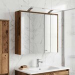 vidaXL Armoire Miroir de Salle de Bain Bois ancien 73 5 x 16 x 62 5 cm