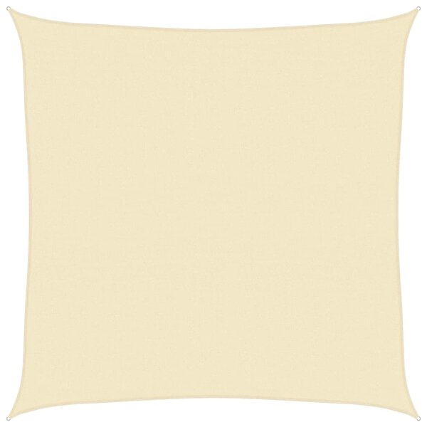 vidaXL Voile d'ombrage 160 g/m² Crème 5x5 m PEHD