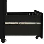vidaXL Classeur mobile Noir 30x45x59 cm Acier