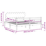 vidaXL Cadre de lit sans matelas blanc bois massif