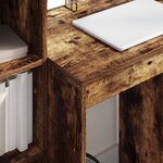 vidaXL Bureau avec rangement 2 Pièces Chêne fumé 60 x 50 x 76 cm