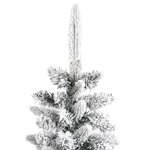 vidaXL Sapin de Noël artificiel mince avec neige floquée 180 cm PVC/PE