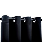 vidaXL Rideaux occultants avec anneaux en métal 2 Pièces Noir 140x225 cm