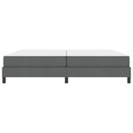 vidaXL Lit à ressorts avec matelas Gris foncé 200 x 200 cm tissu