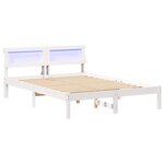 vidaXL Cadre de lit Blanc 140 x 190 cm Bois massif en pin