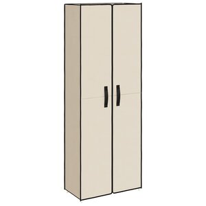 vidaXL Armoire à chaussures Crème 60x30x166 cm Tissu