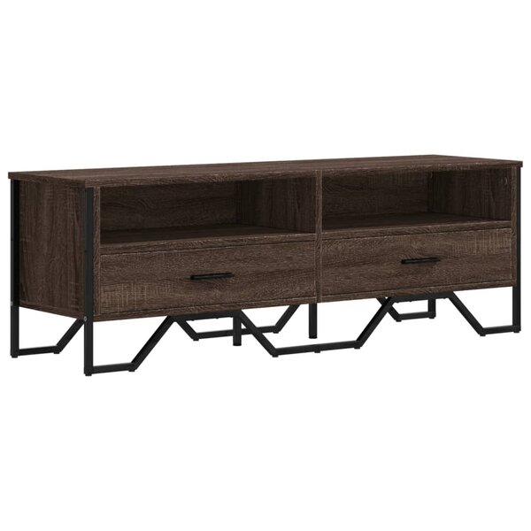 vidaXL Meuble TV chêne marron 122x34x41 cm bois d'ingénierie