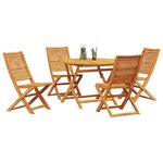 vidaXL Ensemble de salle à manger pour jardin 5 Pièces Marron