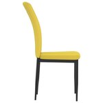 vidaXL Chaises à manger lot de 2 Jaune moutarde Velours