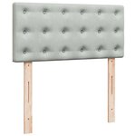 vidaXL Cadre de lit ottoman avec matelas gris clair 200x200 cm velours