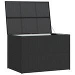 vidaXL Boîte de rangement de jardin noir 150x100x100 cm résine tressée
