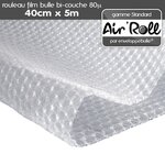 Lot de 6  Rouleaux de film bulle d'air largeur 40 cm x longueur 5 mètres - gamme Air'Roll STANDARD