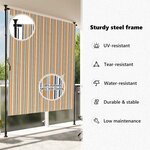 vidaXL Store roulant d'extérieur jaune et blanc 150x270 cm tissu acier