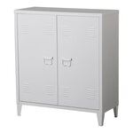Casier de bureau armoire meuble de rangement pour bureau atelier chambre acier de bureau métallique à 2 portes 90 x 80 x 33 cm blanc 03_0006336