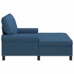 vidaXL Chaise longue avec coussin Bleu 91 x 157 x 91 cm tissu