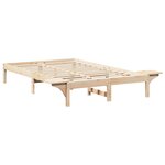 vidaXL Cadre de lit avec tables de chevet Marron Marron